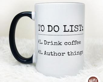 Funny Author Coffee Mug, Published Author Gift, Custom Writer Gift Bookworm Coffee Mug Book Cover Custom Cup Future Bestselling Author