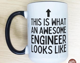 Gepersonaliseerd ingenieurcadeau, aangepast cadeau voor ingenieur, engineering koffiemok, software-ingenieur, civiel ingenieur, beker werktuigbouwkundig ingenieur