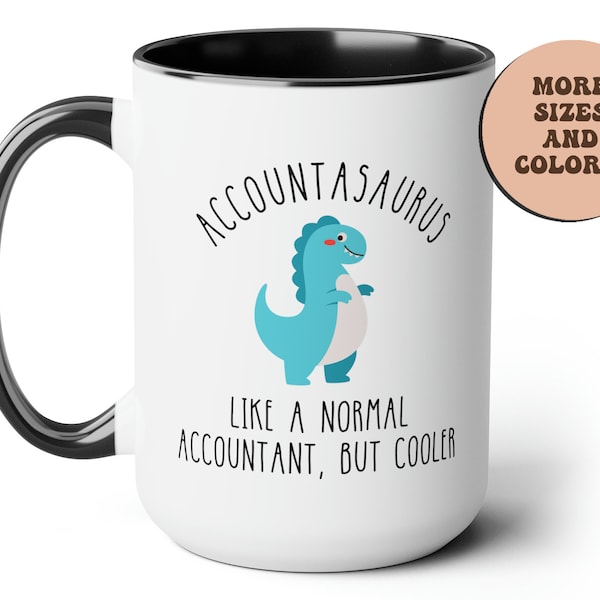 Dinosaurus Koffiemok voor Accountant, Accountant Gift, Accounting Gift, Cadeau voor Accountant, Accountasaurus als een normale Accountant