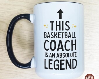 Personalized Basketball Coach Mug, Basketball Coach Appreciation Gift, Basketball Coach Retirement Gift, Gift For Basketball Coach Cup
