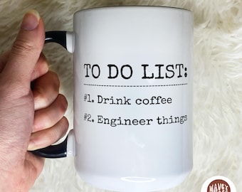 Regalo divertido para ingeniero, regalo personalizado para ingeniero, taza de café de ingeniería personalizada, taza para ingeniero de software, ingeniero civil, ingeniero mecánico