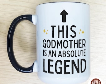 Personalisierte lustige Patin kundenspezifische Tasse, individuelles Geschenk für Paten, Patenanerkennungsgeschenke, neue Patin-Tauftassen
