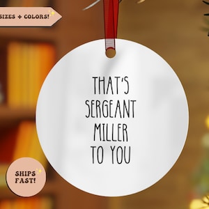 Personalized Sergeant Gift, Cop Ornament, Sergeant Ornament, Custom Sergeant Decor, Police Sergeant Gift, Sergeant Promotion, Appreciation
