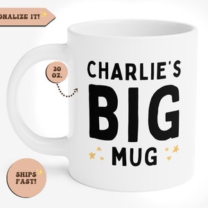 20 oz. BIG Mug, Personalized JUMBO Mug, Custom Funny Gift 15oz. Big Mug, Personalised Mug, Funny Coffee Mug, Tea Mug, Custom Large Name Mug