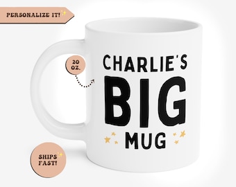 20 Unzen. GROSSE Tasse, personalisierte JUMBO-Tasse, benutzerdefinierte lustiges Geschenk 15 Unzen. Große Tasse, personalisierte Tasse, lustige Kaffeetasse, Teetasse, benutzerdefinierte große Namenstasse