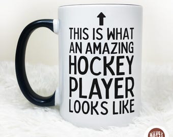 Amazing Hockey Player Coffee Mug, Hockey Lover Decor, Ice Hockey Family Coach Gifts, Hockey Decorations, Hockey Gifts, Tea Cup
