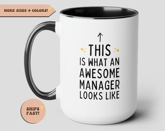 Awesome Manager Funny Coffee Mug, Chaos Coordinator, Funny Boss Gift, Office Manager Appreciation, HR Christmas Gift Idea, Secret Santa Gift