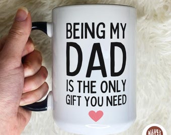 Cool Dad Gift Coffee Mug, Funny Personalized Dad Mug, Custom Dad Coffee Cup Dad Gifts Daddy Birthday Fathers Day Present from Children