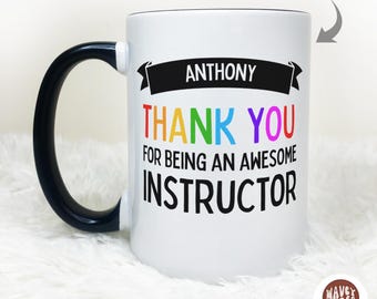 Personalisierte Ausbilder Danke Geschenk Kaffeetasse Mentor Coach Lehrer Wertschätzung Geschenk für Ausbilder Sport Nursing Weihnachten Geburtstag