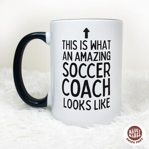 Personalised Thank You Soccer Coach Mug, End Of Year Appreciation Gift for Footballer Instructor From Football Player Team, Coach Retirement