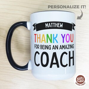 Custom Thank You Appreciation Gift For Coach, Personalized Coach Gift, Amazing Coach Coffee Mug, Coach Gift Ideas, Football Baseball Coach