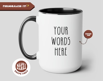 Grande tasse à café personnalisée 20 oz 15 oz, Créez votre propre tasse de café, Mug personnalisé, Tasse à café personnalisée, Mug personnalisé, Mug personnalisé avec texte