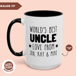 Personlig världs bästa farbror, personlig rolig kaffemugg, presentmugg, Funcle-mugg, present från brorson