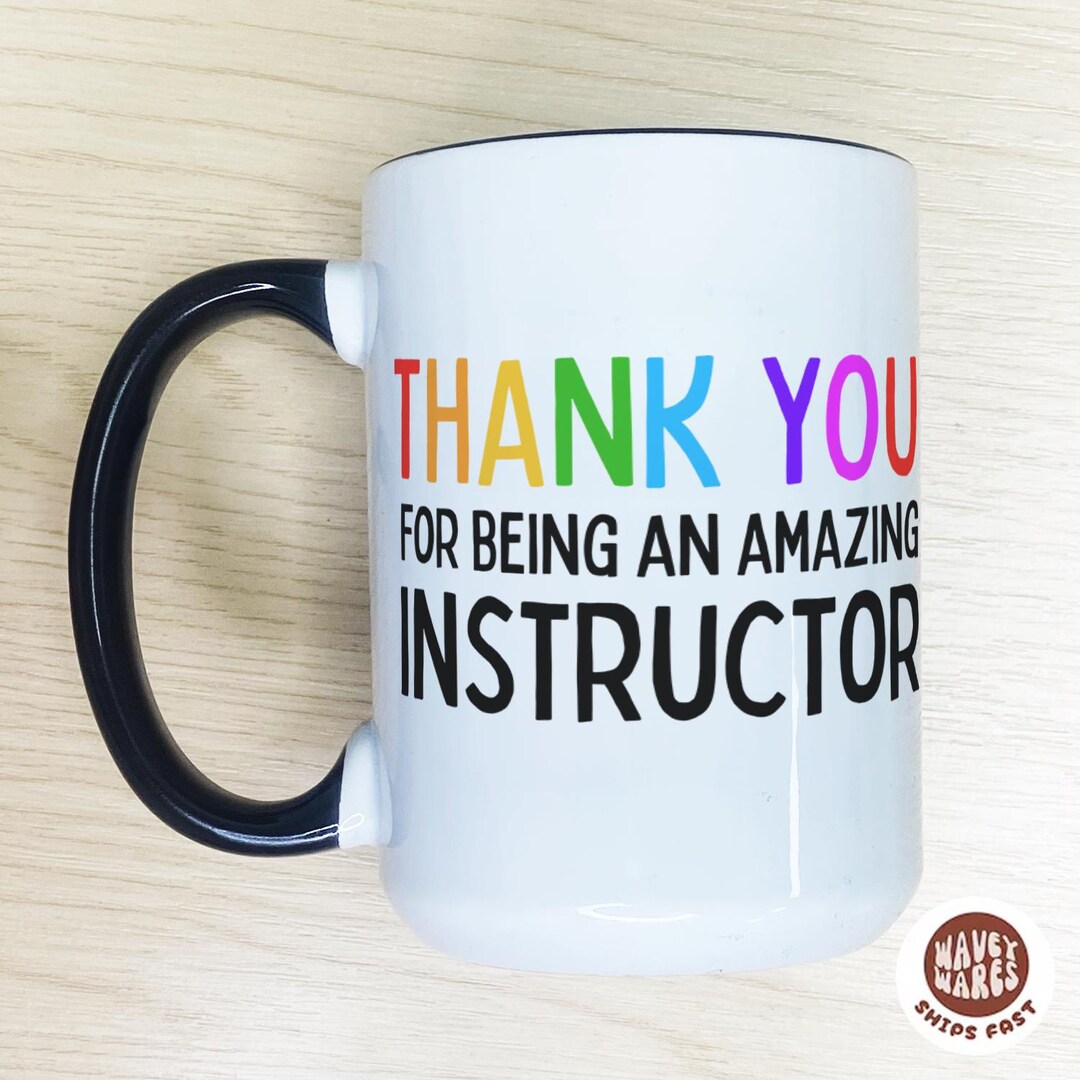 Instructor Gift Instructor Thank You Gift Funny Coffee Mug Mentor Coach Teacher Sports ...