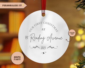 Personalized First Christmas In New Home Ornament, Christmas Decoration, First Christmas First Home, New First Home, Keepsake, Bauble