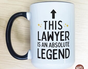 Taza divertida de abogado, taza de café de abogado, taza de estudiante de derecho, taza de lágrimas, taza de la facultad de derecho, taza de graduación del examen de abogado, taza de café, taza de café de leyenda absoluta