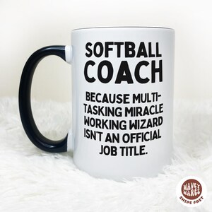 Lustiges personalisiertes Softball-Trainer-Geschenk Danke Geschenk für Trainer, Geschenk für Softball-Trainer, Softball-Trainer-Kaffeetasse Softball-Trainer Geschenk