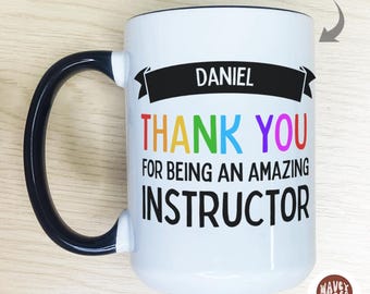 Personalisierte Ausbilder Danke Geschenk Kaffeetasse Mentor Coach Lehrer Sport Nursing Weihnachten Geburtstag Wertschätzung Geschenk für Ausbilder