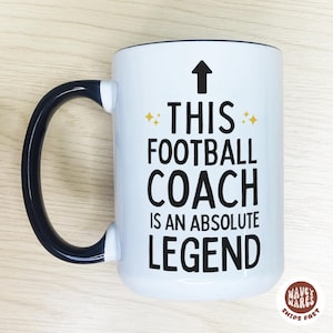 Football Coach Coffee Mug Cup, Gift For Coach, Personalized Coach Gift, Custom Coach Gift Ideas, Soccer Coach Gift, American Football