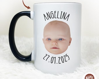Personalized Photo Mug Custom Kids Photo Coffee Cup, Personalized Baby Face Photo Custom Baby Face Mug Name Birthday For Dad Mothers Day Mug