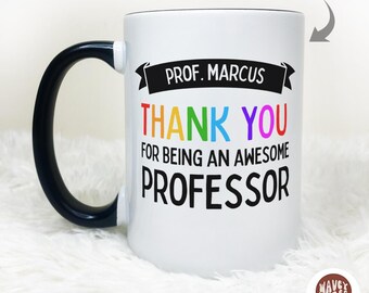 Custom Awesome Professor Gift, Phd Student Gift, phd graduation gift, thank you gift, scientist academic mug appreciation mentor gift