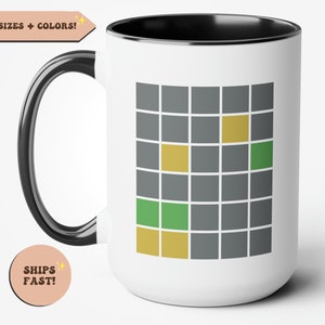 Wordle Gift, Wordle Funny Coffee Mug, Funny Wordle Mug, Zoom Mug, Wordle Puzzle, Coworker Gift, Boss Gift, Secret Santa Gift, Work From Home