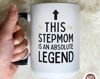 Cool Stepmom Mug, Personalized Stepmom Gift, Gift from Stepchild, Funny Mother's Day Gift for Stepmom, Minimalist Stepmom Coffee Cup Tea Mug