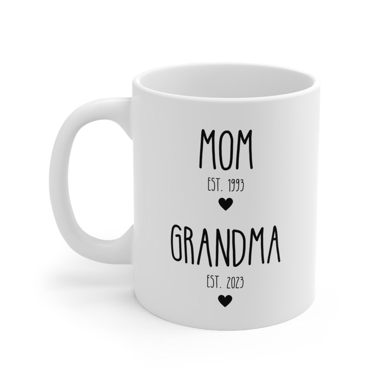 Personalized Gift for Grandma Mom Est Grandma Est Mug New Etsy