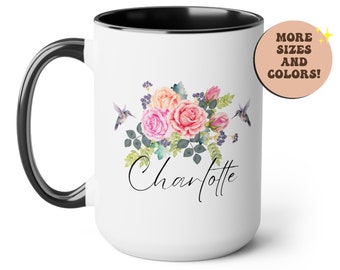 Anpassad kolibrimugg, kolibri 15oz 11oz kaffemugg, kolibripresenter för kvinnor, kolibri, fågelmugg, presenter till fågelälskare, fågelmugg