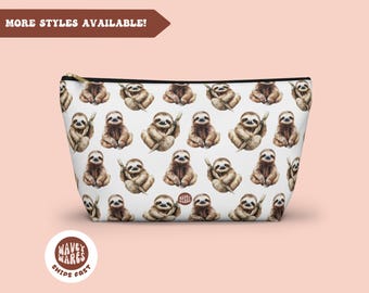 Faultier Kulturbeutel, niedlichen Faultiere Geschenk, Faulen Faultier Geschenk, Tiere Muster Reise Zip Tasche, Kosmetiktasche, Faultier-Liebhaber Geschenk, Federmäppchen