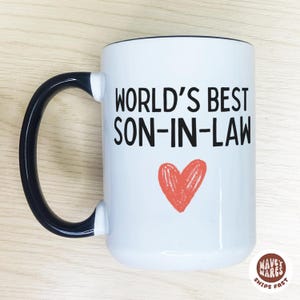 World&#39;s Best Son-in-law mug, Son-in-law Gift, son in law coffee mug, new son in law, gift from mother in law father in law future son in law