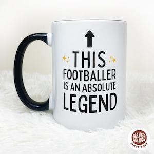 Funny Football Coffee Mug, Absolute Legend, Soccer Coach Gift Footballer Gift For Coach Team Personalized Husband Custom Boyfriend Gift Idea