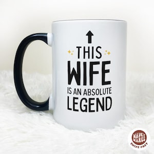 Regalo para esposa, regalo divertido para esposa, taza de café divertida &quot;La mejor esposa de la historia&quot;, regalo de aniversario de San Valentín, taza para esposa, regalo de Navidad, regalo de cumpleaños