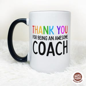 Awesome Coach Coffee Mug, Custom Thank You Appreciation Gift For Coach, Personalized Coach Gift, Coach Gift Ideas, Football Baseball Coach