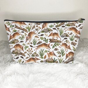 Jumping Shrews Zip Bag, Shrew Animal Lover Pattern Gifts, Travel Bag, Cosmetic Bag, Snacks Makeup Bag Pencil Case Toiletry Bag