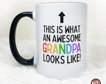 Awesome Grandpa Mug, Best Grandad Coffee Mug, Tea Cup for Pops, Papa, Birthday Gift, Christmas Gift, Stocking Filler, Father's Day Gift