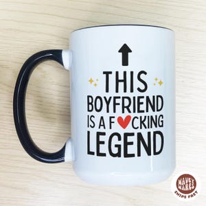 Presente rude para namorado, caneca de café engraçada, dia dos namorados, aniversário, presente engraçado para ela, ele, marido, namorado, noivo, lenda, xícara de chá