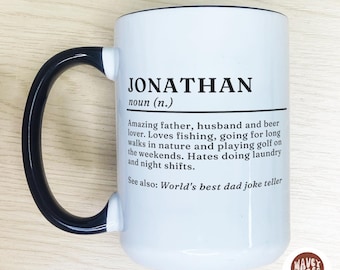 Tasse avec définition du nom, Tasse avec définition du nom, Tasse à café avec nom personnalisé avec définition personnalisée, Tasse avec définition du nom personnalisée Tasse avec nom personnalisé