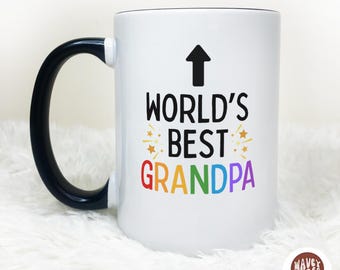 World's Best Grandpa Mug, Best Grandad Coffee Mug, Tea Cup for Pops, Papa, Birthday Gift, Christmas Gift, Stocking Filler, Father's Day Gift