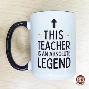 Personalized Teacher Cup, Male Teacher Gift, Custom Teacher Coffee Mug, Legend Teacher Gift for Him, End Of Year Teacher Gifts, Appreciation