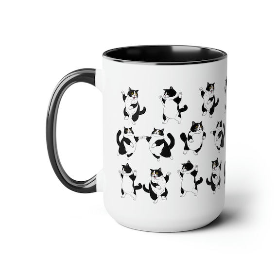 Tuxedo Cat Funny Coffee Mug, 15oz 11oz, Black and White Cat Mugs, Black and White Cat Mug, Gift for Her Him, Tuxedo Cat Gifts, Feline