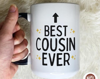 El mejor regalo para tu primo, regalo personalizado, regalos de cumpleaños para primos, taza personalizada para primos, regalo para primos, taza de agradecimiento, regalo de Navidad para él.