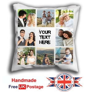 PERSONALISED Cushion, Pillowcase, Pillow, Collage Photo Cushion, Picture Cushion,