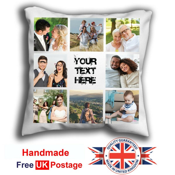 PERSONALISED Cushion, Pillowcase, Pillow, Collage Photo Cushion, Picture Cushion,