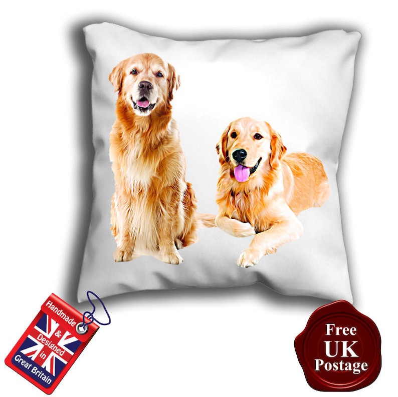 Golden Retriever Cushion Cover Golden Retriever Cushion Etsy