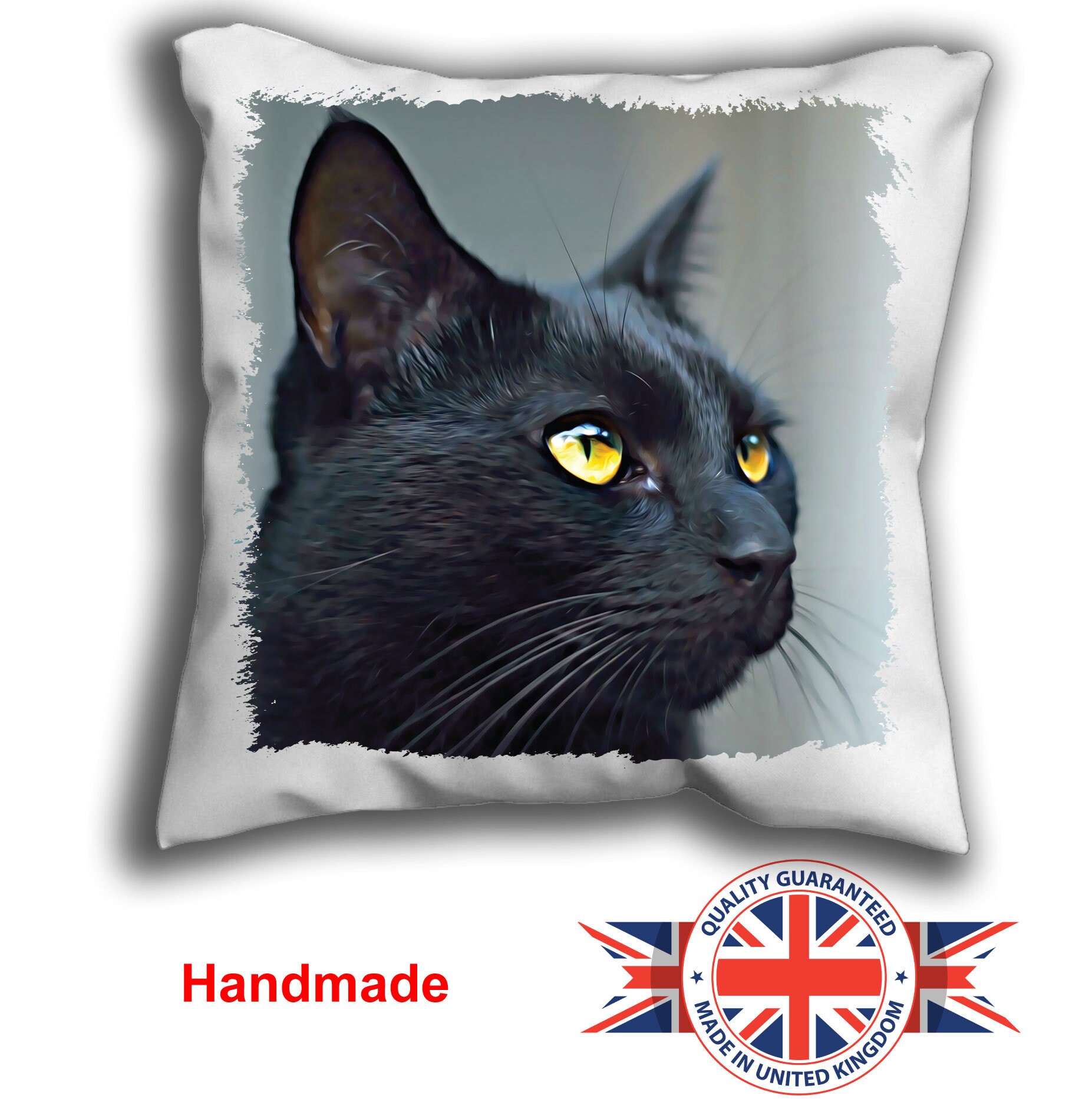 Black Cat Cushion Cover Black Cat Cushion Choice of sizes Etsy