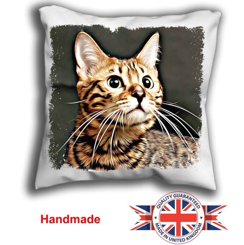Bengal Cat Cushion Bengal Cat Cushion Cover Choice of sizes Handmade
