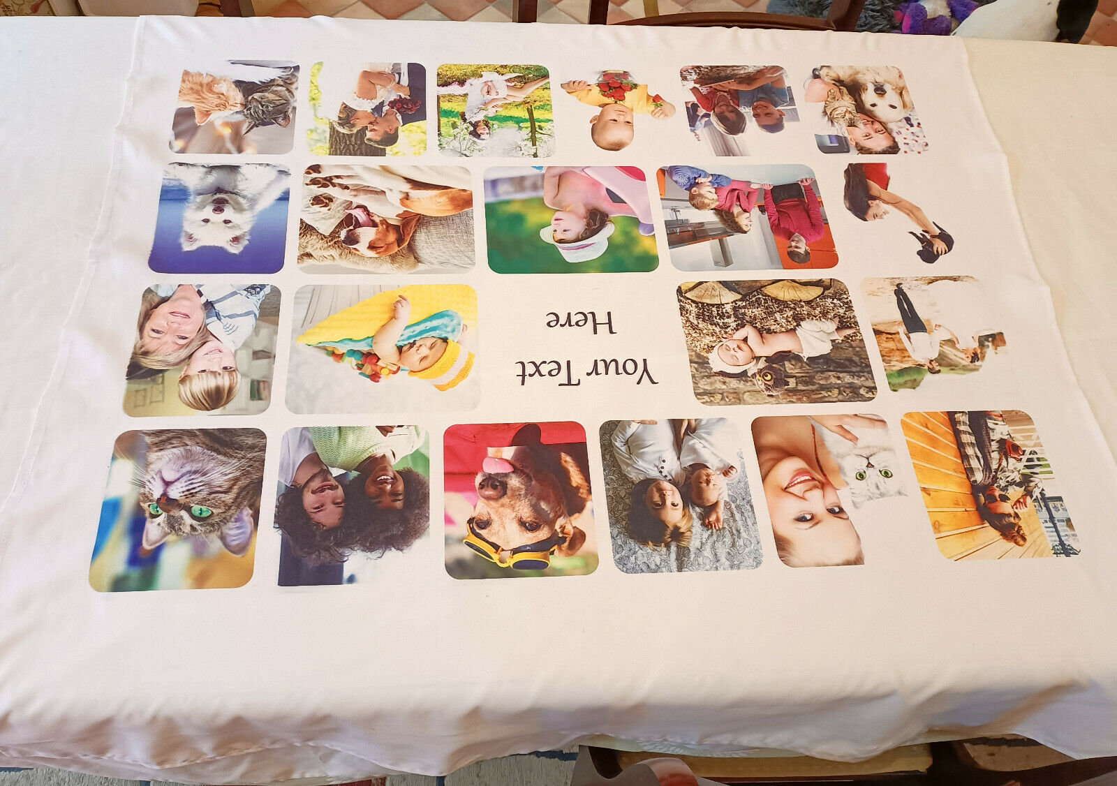 Custom Tablecloth Personalised Tablecloth Collage Photo Etsy UK