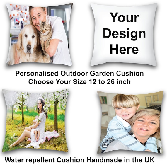 Personalised Outdoor Camping Garden Pillow Printed both sides Personalised Water repellent outdoor Garden Camping Picture Photo Cushion