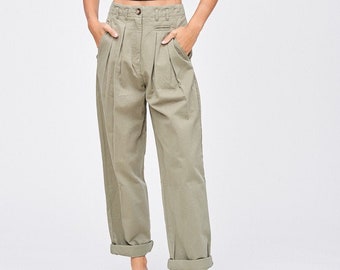 high waist slouch pants
